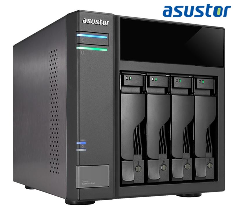 Asustor AS6004U 4-bays expansion box support USB3.0 power sync mechanism Maximum 64TB Hot Swap