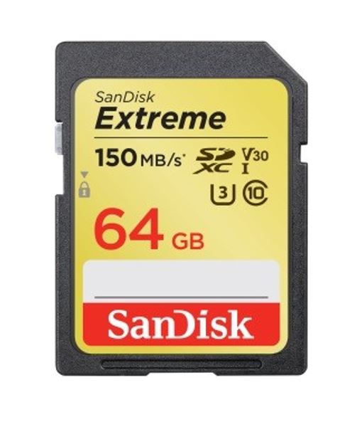 SanDisk 64GB Extreme SD UHS-I Memory Card 150MB/s Full HD & 4K UHD Class 30 Speed Shock Proof Temperature Proof Water Proof X-ray Proof Digital Camera