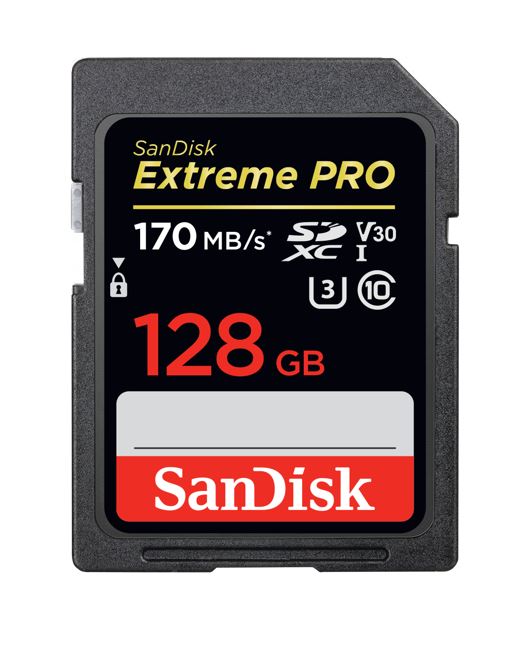 SanDisk 128GB Extreme PRO Memory Card 170MB/s Full HD & 4K UHD Class 30 Speed Shock Proof Temperature Proof Water Proof X-ray Proof Digital Camera