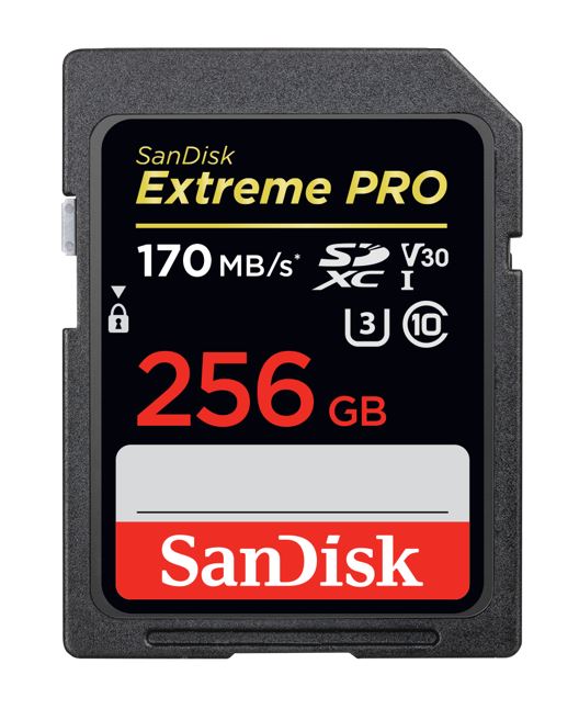 SanDisk 256GB Extreme PRO Memory Card 170MB/s Full HD & 4K UHD Class 30 Speed Shock Proof Temperature Proof Water Proof X-ray Proof Digital Camera