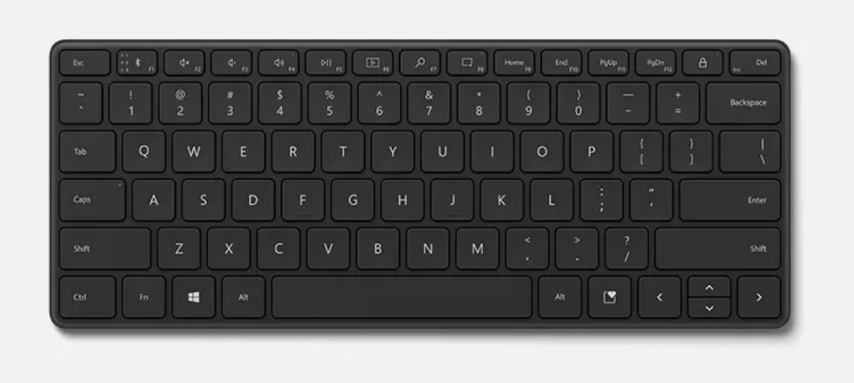 Microsoft Bluetooth Compact Keyboard Bluetooth English Black