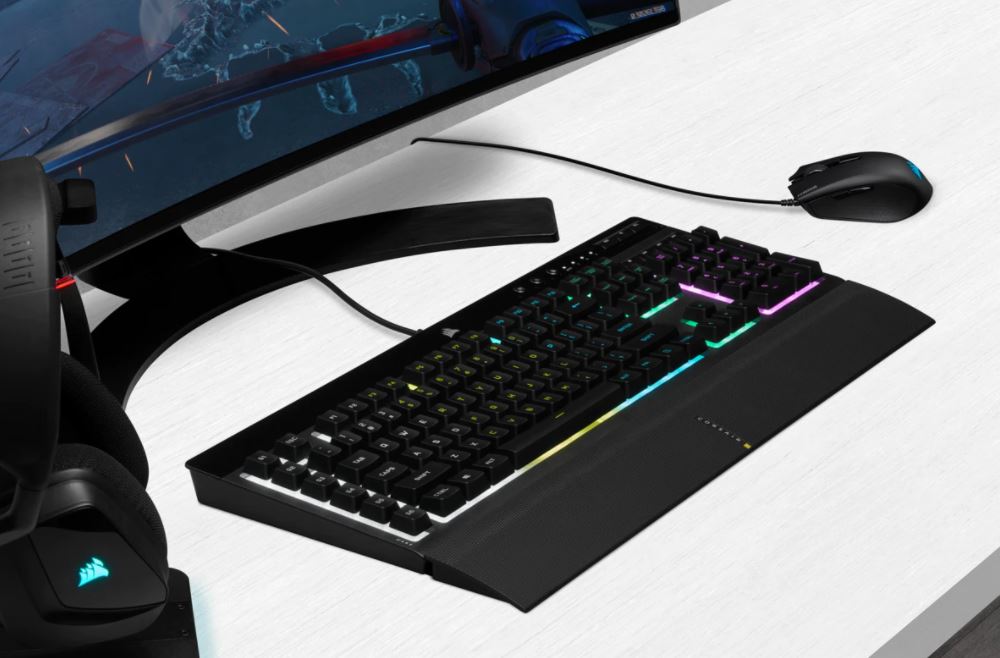 Corsair K55 RGB PRO / HARPOON RGB PRO Wired Mice, KB+M Bundle, 2021 Edition, Backlit RGB LED, CH-9226865-NA