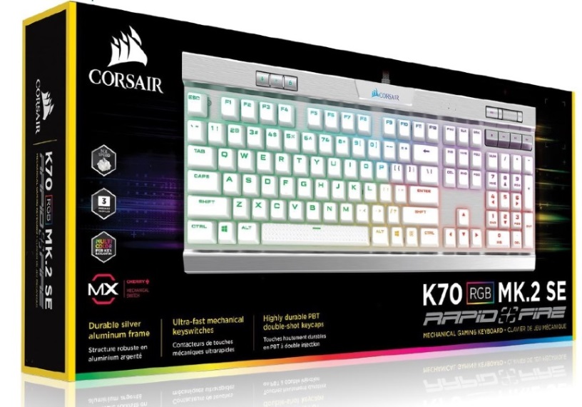 Corsair K70 MK.2 MX Speed RGB Backlit RGB LED, Mechanical Brushed Aluminum frame Keyboard. Leader VIP Exclusive (LS)