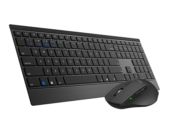 RAPOO 9500M Bluetooth & 2.4G Wireless Multi-mode Keyboard Mouse Combo Black - 1300DPI 4.5mm Ultra-Slim