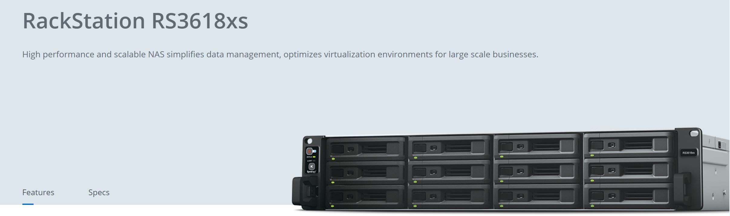 Synology RackStation RS3618xs 12-Bay 3.5\