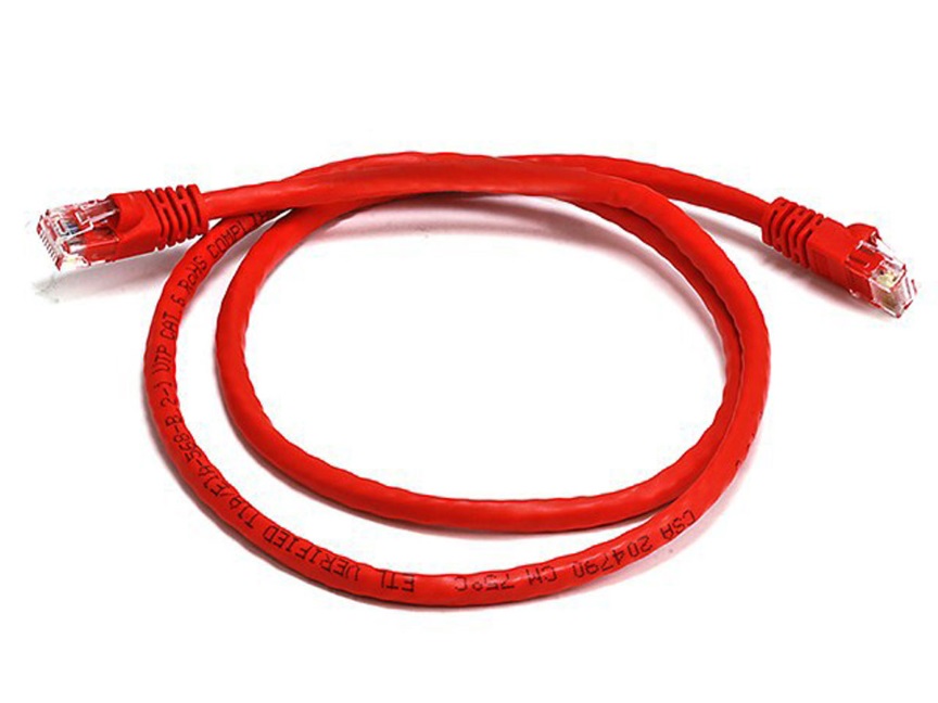8Ware Cat6a UTP Ethernet Cable 1m Snagless Red